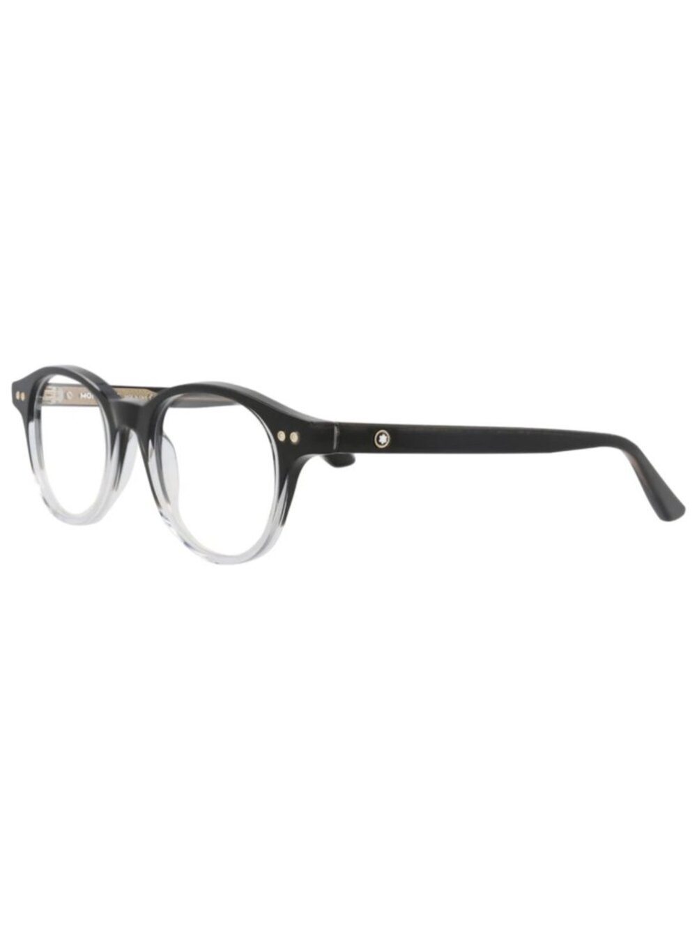 New Montblanc Women's Eyeglasses Round Oval Recycled Acetate Frame Mens Black